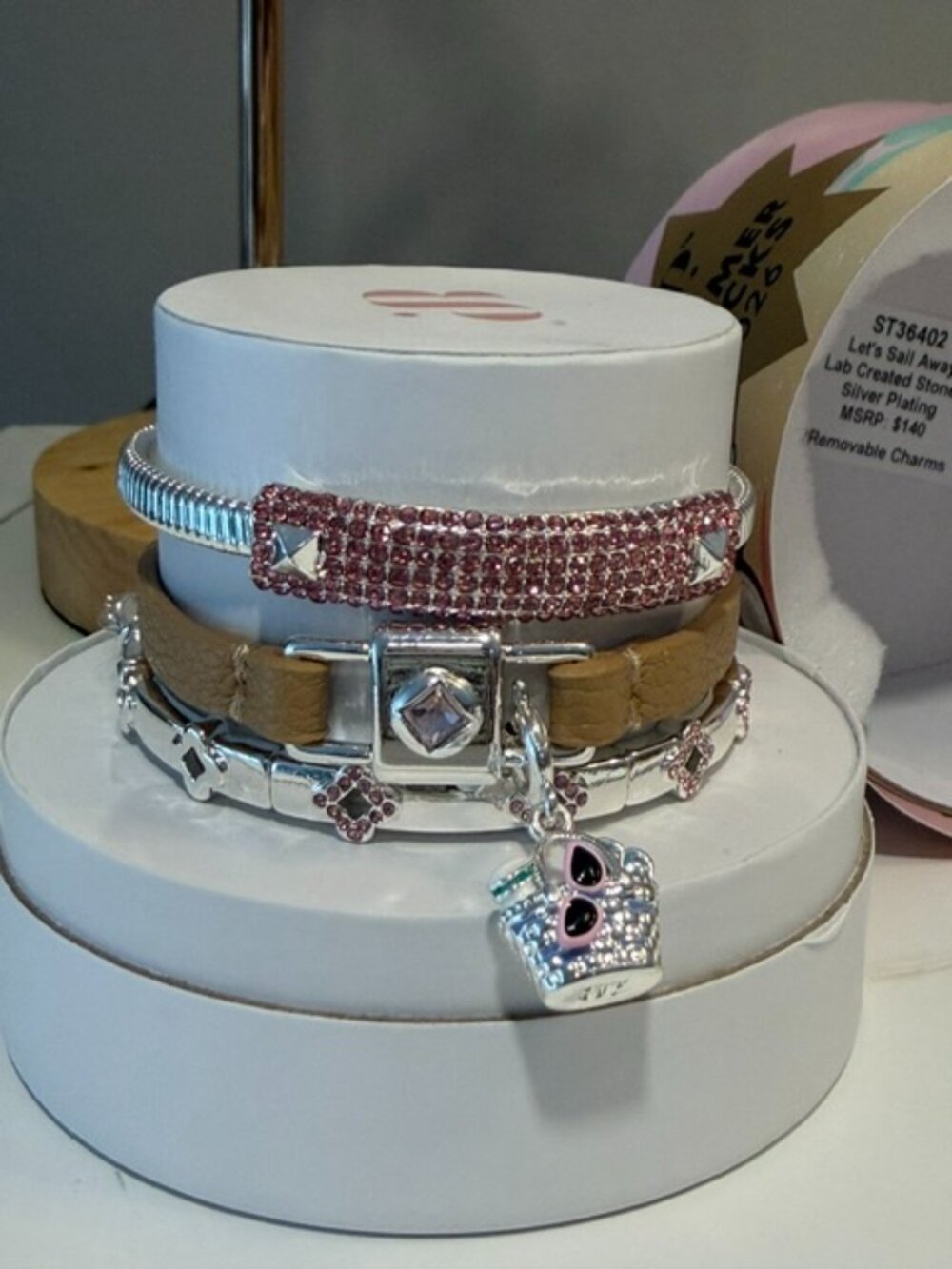 Bomb Party Summer Stacks 2026 "Let’s Sail Away" Bracelet Stack - Silver (NIB)
